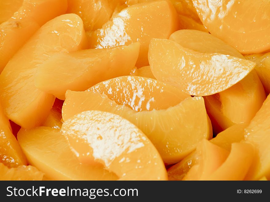 Detail of a group of syrup peaches. Look at my gallery for more images of fresh fruits