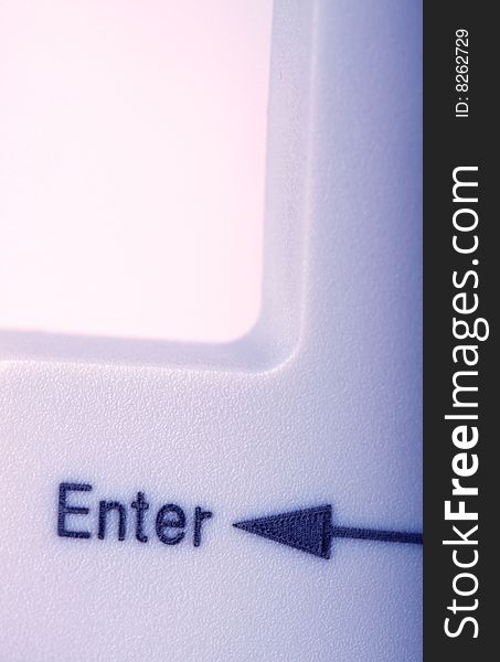 Close up of enter keys