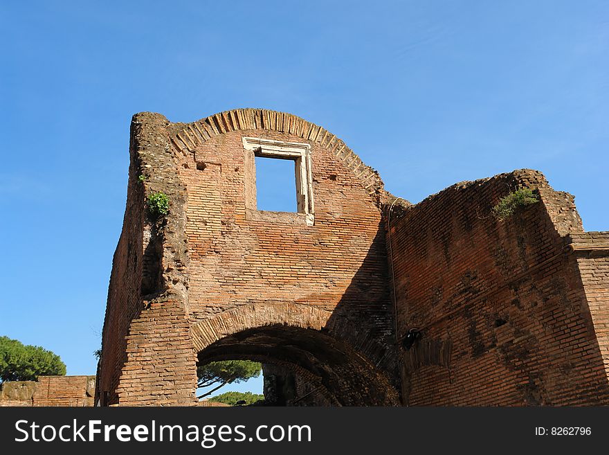 Ruins in Rome near the Colosseum