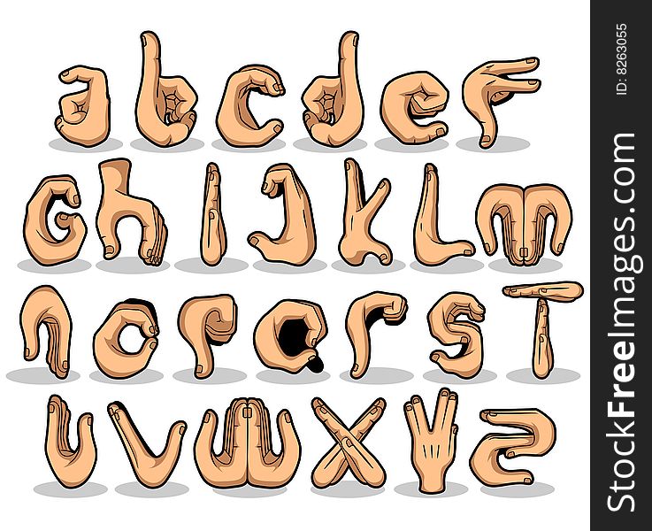 Alphabet With Hand Form