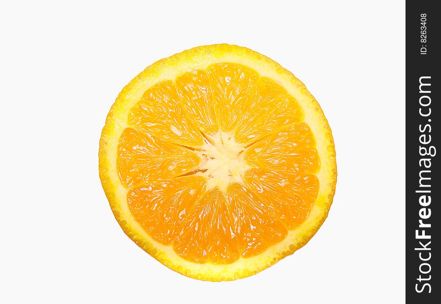 It is an orange in a cut