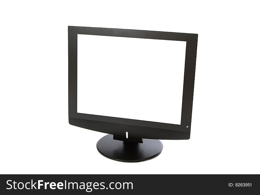 Empty monitor isolated on white. Empty monitor isolated on white