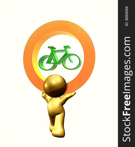 Bike free ride icon symbol figure illustration. Bike free ride icon symbol figure illustration