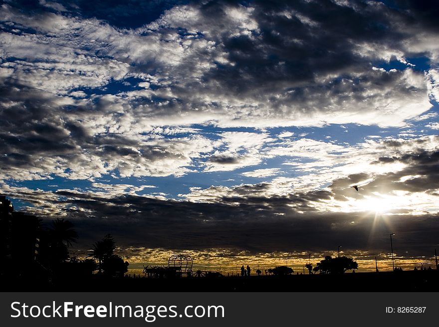 Sunset at the park Cape Town, South Africa