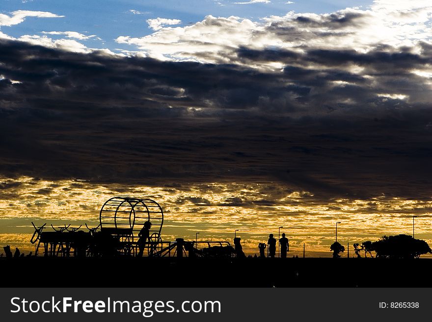 Sunset at the park Cape Town, South Africa