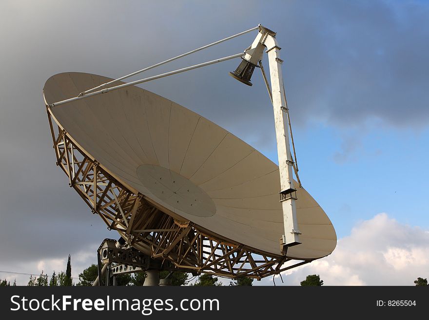 Antenna over the blue sky with some clouds. Antenna over the blue sky with some clouds