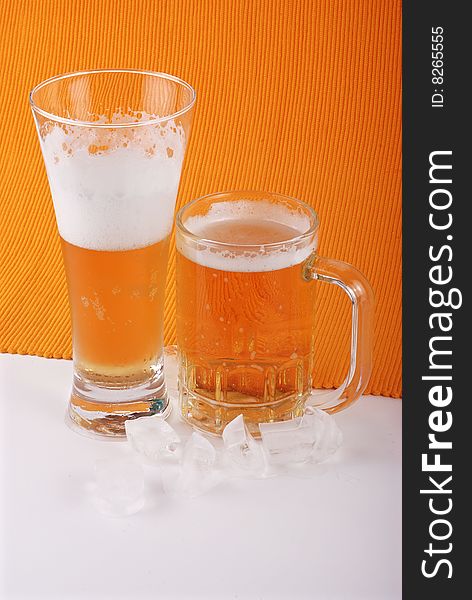 Cold beer bottle isolated on white background with clipping path