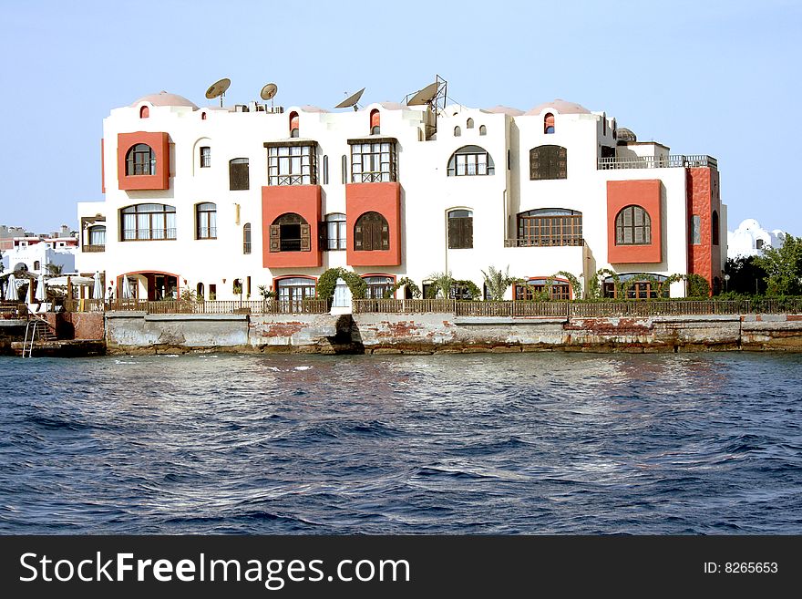 Modern buildings on coast in Hurghada. Modern buildings on coast in Hurghada