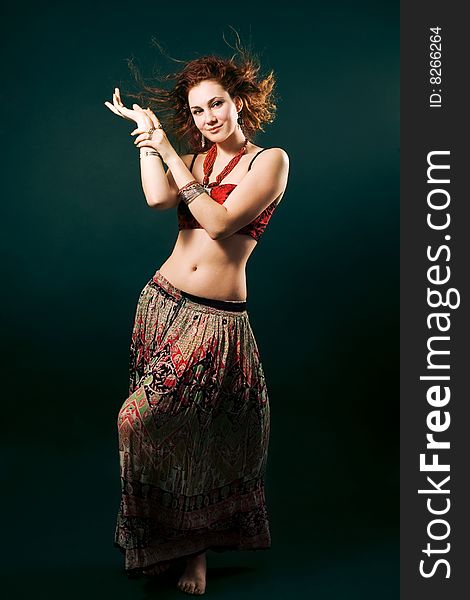 Portrait of a beautiful gypsy dancer. Portrait of a beautiful gypsy dancer