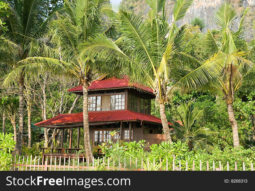 Small bungalow in the tropical resort