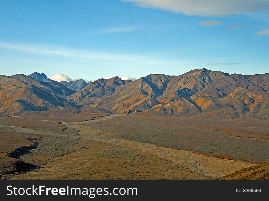 Mountain and surrounding area in Denali Park, Alaska. Mountain and surrounding area in Denali Park, Alaska