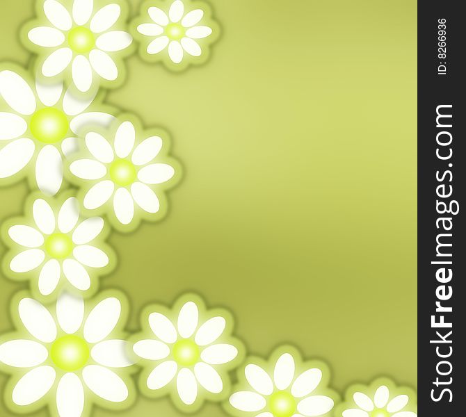 Spring and summer flower background with copy space
