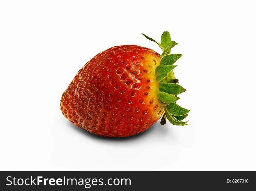 Strawberry fruit with white background