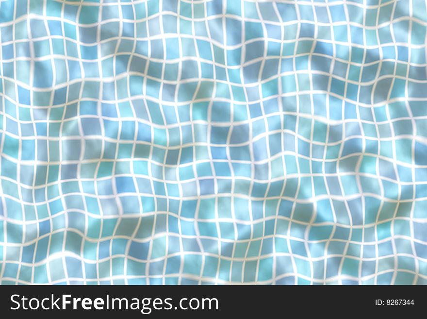 Blue reflective underwater mosaic background