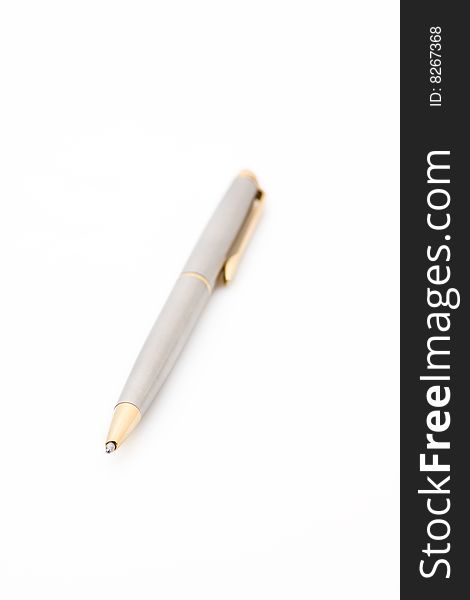 A ballpoint pen isolated on white