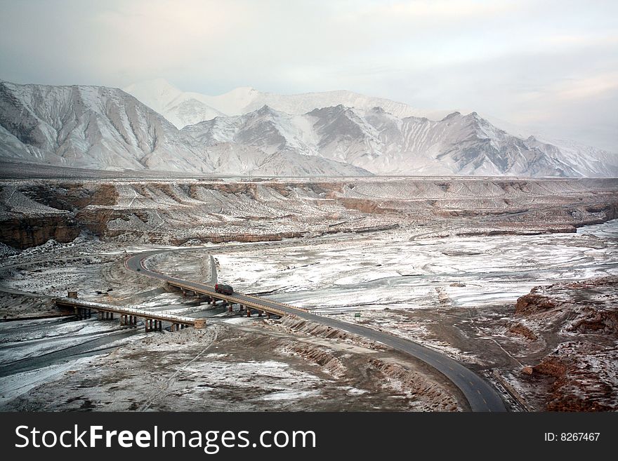 Wonderful landscape in tibetan plateau