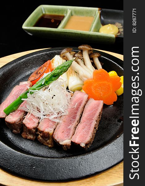 Rich Japanese barbecue restaurant on table. Rich Japanese barbecue restaurant on table