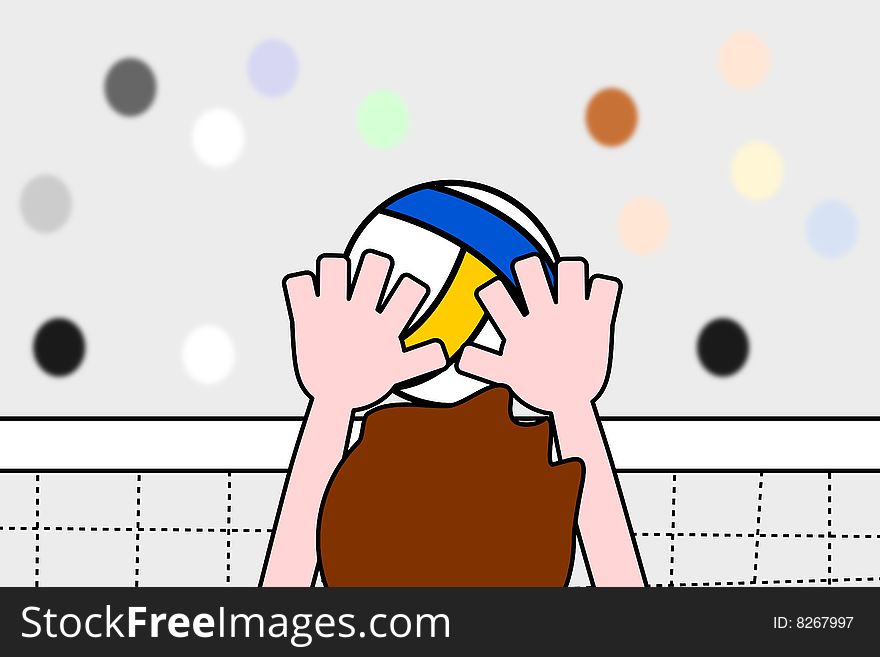 An illustration of a volley block. An illustration of a volley block