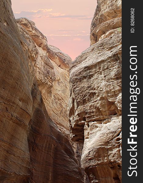 Ancient ruins of Petra Jordan Middle east