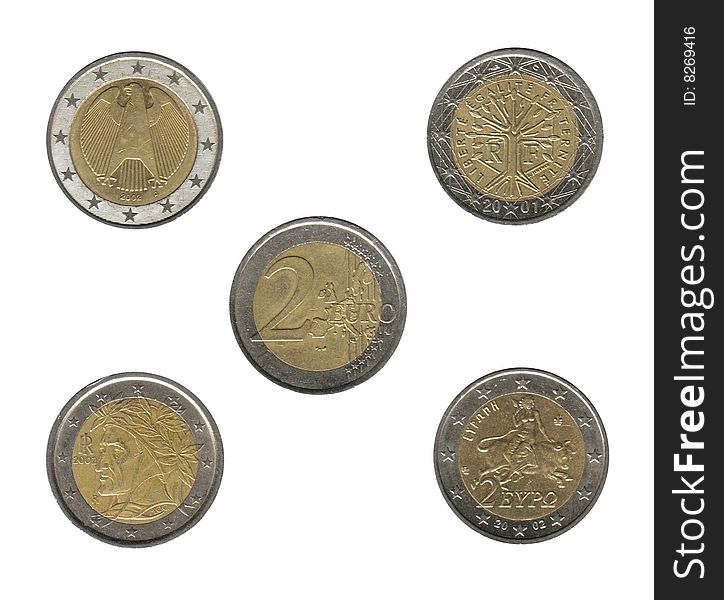 2 euro of different nations