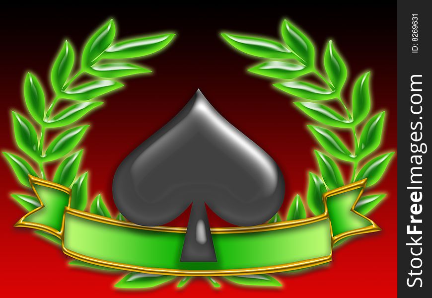 Poker banner spades