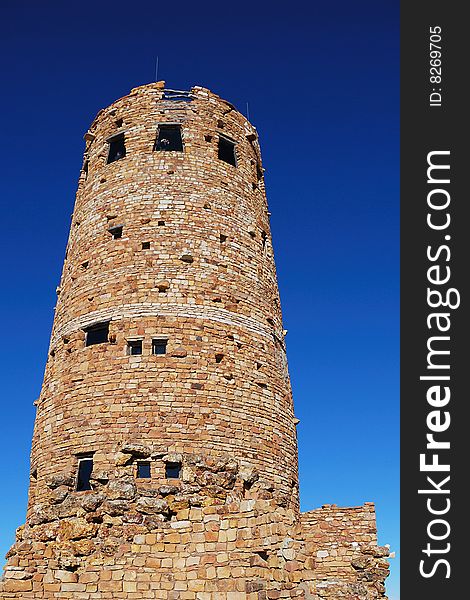 Desert view watchtower in grand canyon eastern part