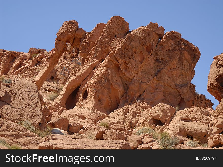 Rock formations in the Valley of Fire, Nevada. Rock formations in the Valley of Fire, Nevada