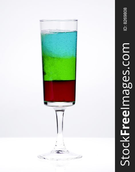 Multicolor chilled drink with lime