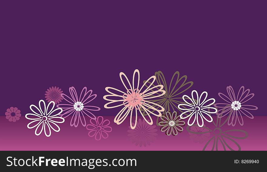 Retro floral background - vector illustration. Retro floral background - vector illustration