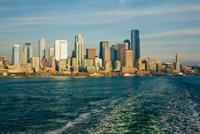 clipart seattle skyline ferry boats