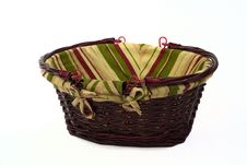Cane Basket With Handles Down Stock Image