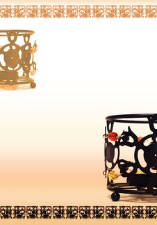 Background With A Delicate Candlesticks Royalty Free Stock Photography Background With A Delicate Candlesticks Royalty Free Stock Photography