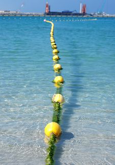 Yellow Floats Line Stock Photography Yellow Floats Line Stock Photography