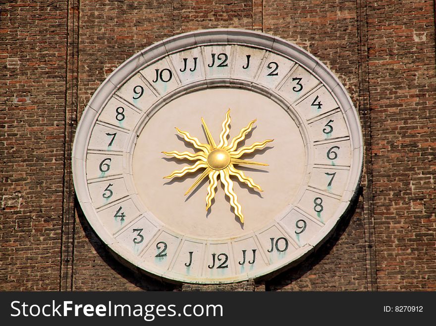 A shot of a very suggestive clock in venecia. A shot of a very suggestive clock in venecia