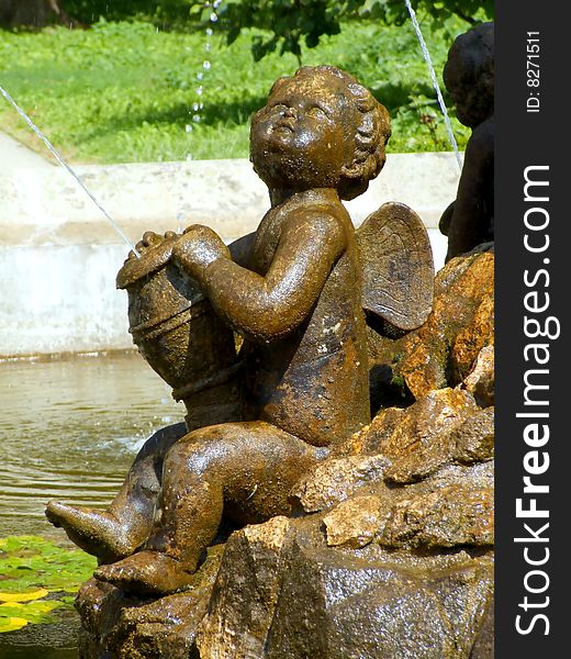 Fountain is located in the city of Kromeriz in the Czech republic. Fountain is located in the city of Kromeriz in the Czech republic