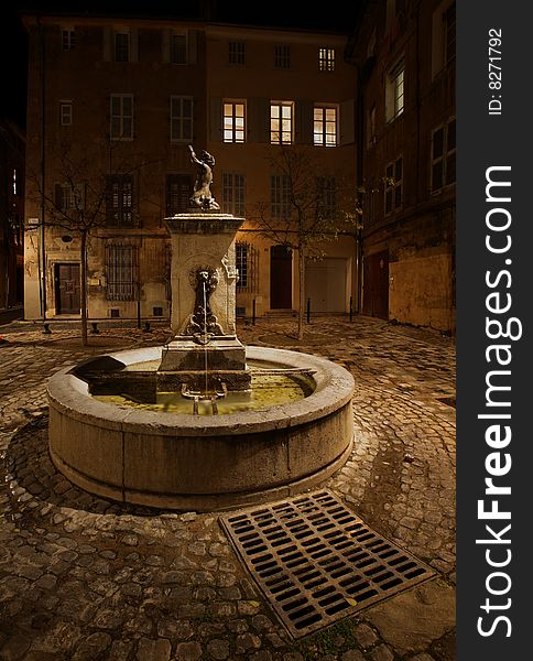 Lovely fountain in Aix-en-Provence, France.