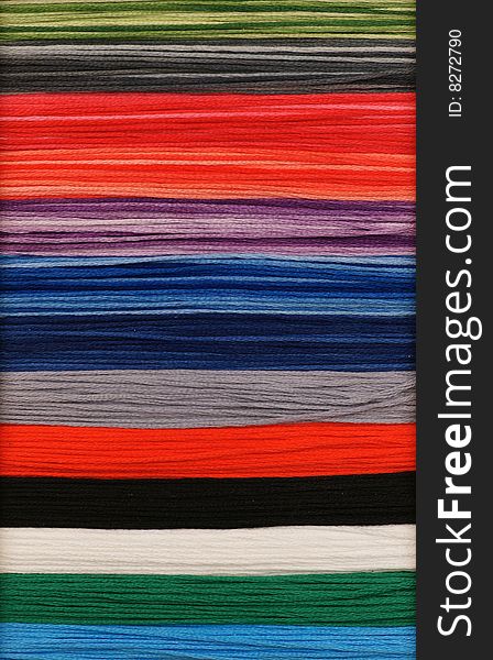 Background made up of colored wool thread. Background made up of colored wool thread