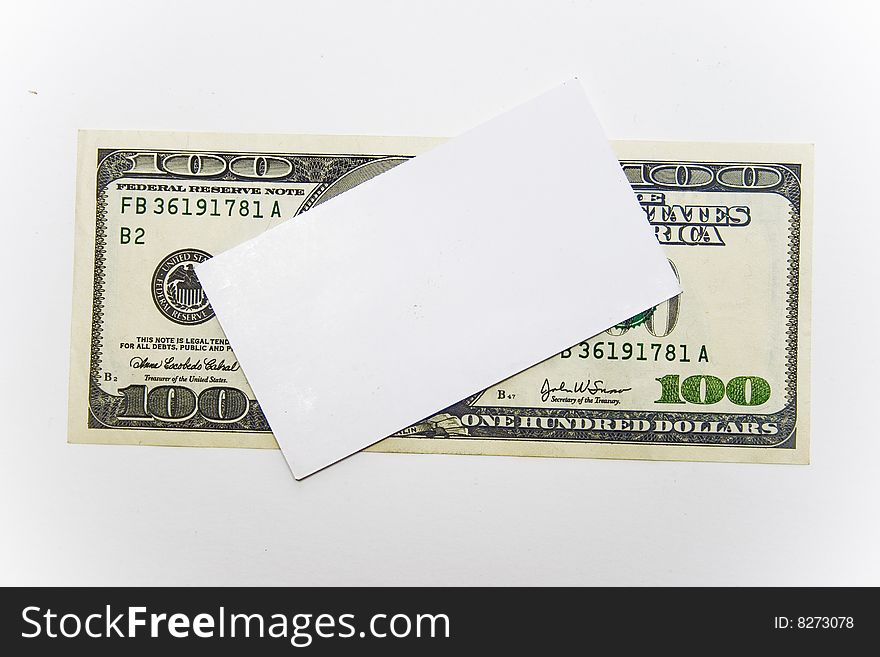 Hundred Dollars With Businesscard