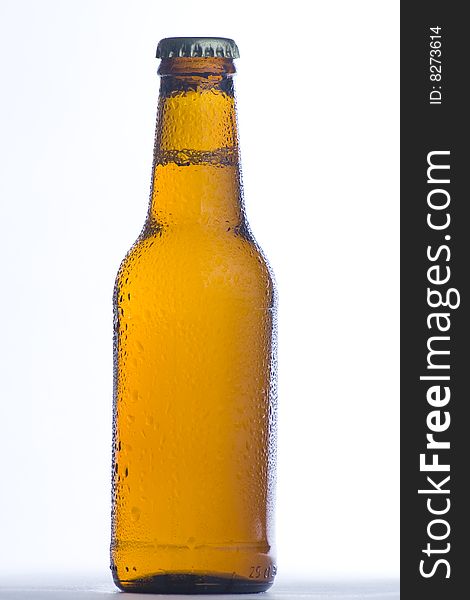 A fresh cold and tasty beer isolated