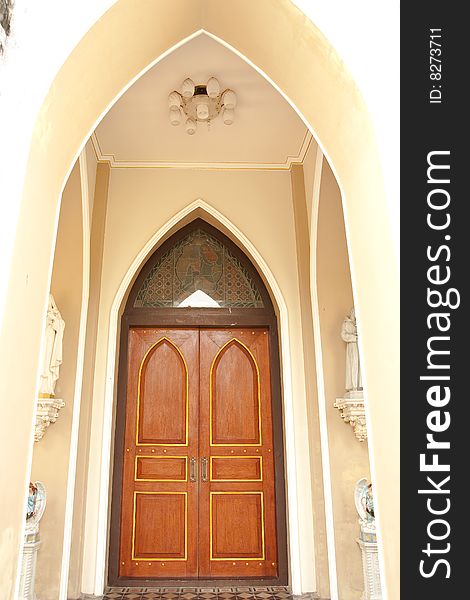 Gothic style door.