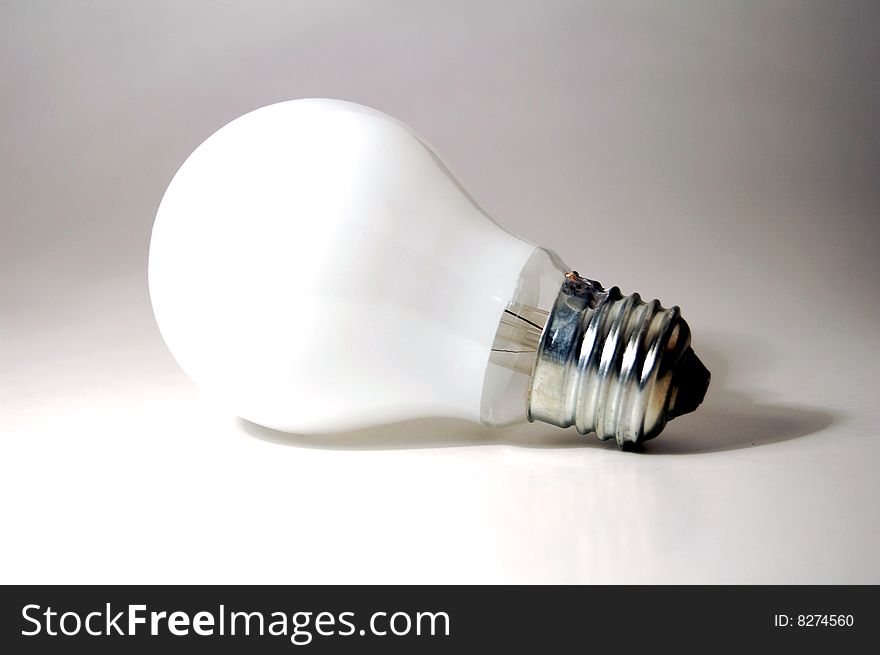 Soft white lamp on a gray and white background. Soft white lamp on a gray and white background