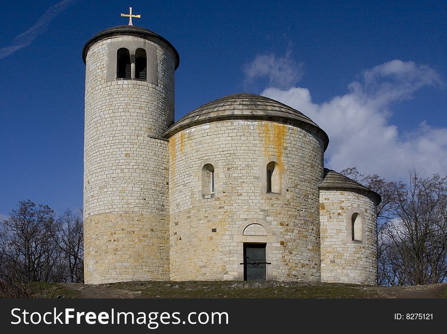 Pilgrimage chapel on top of hill. Pilgrimage chapel on top of hill