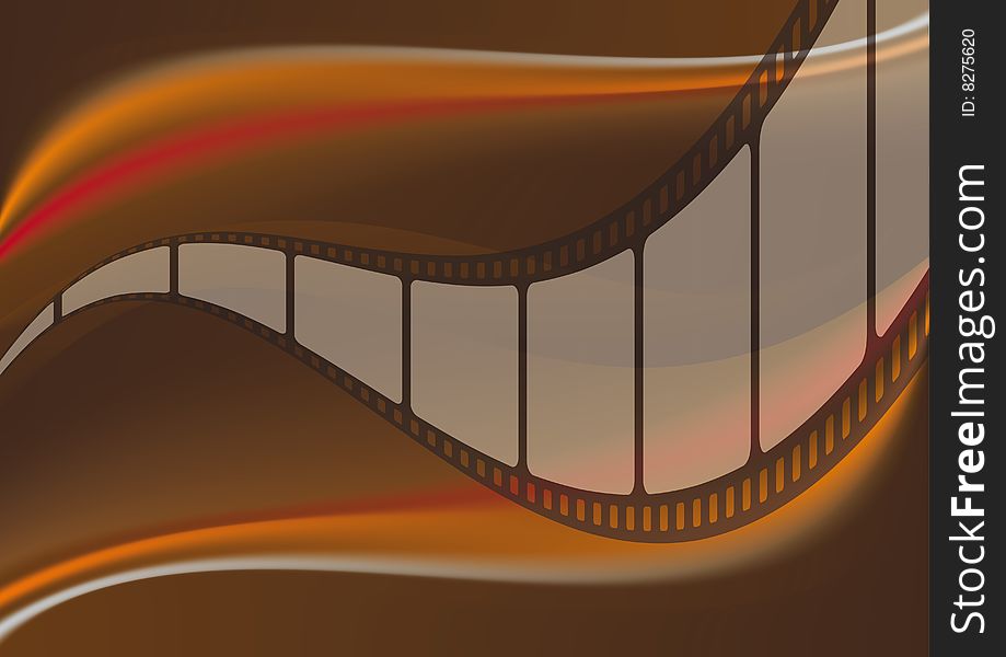 Film strip on the abstract background