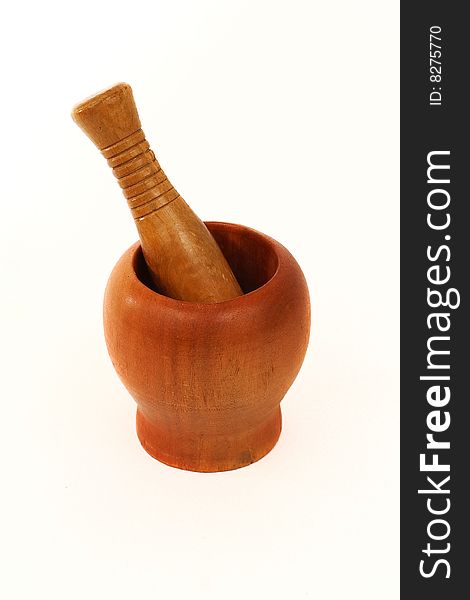 Wooden Mortar And Pestle