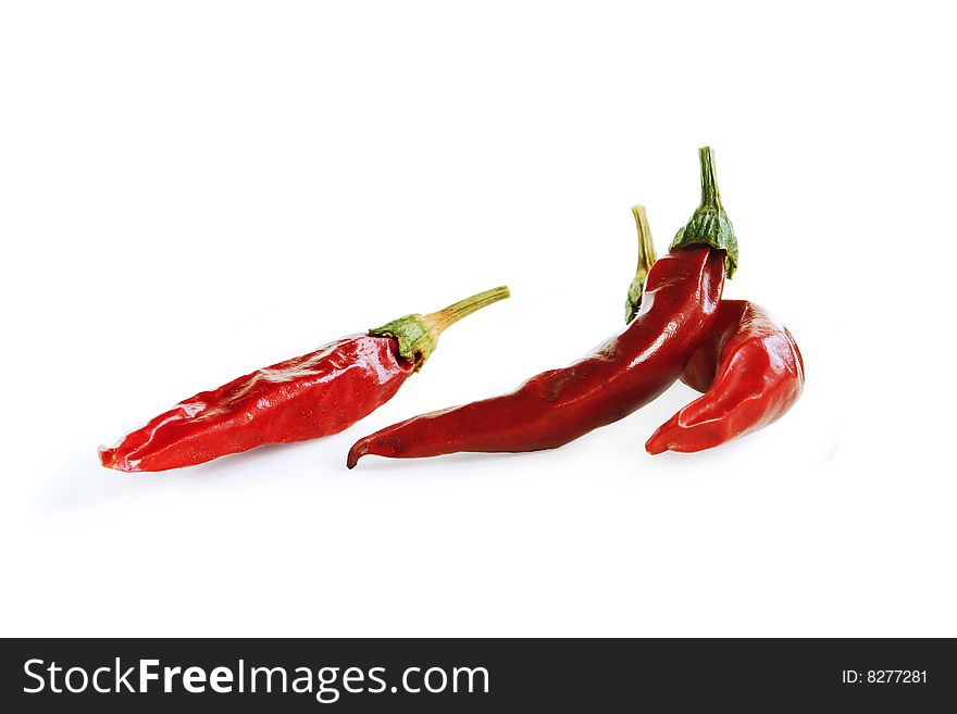 A bunch of hot and spicy red chillies.