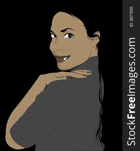 Illustration of black girl. Illustration of black girl