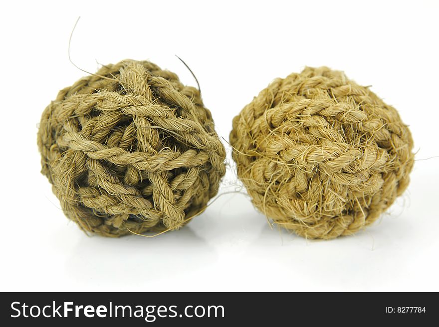 Decorative balls isolated against a white background