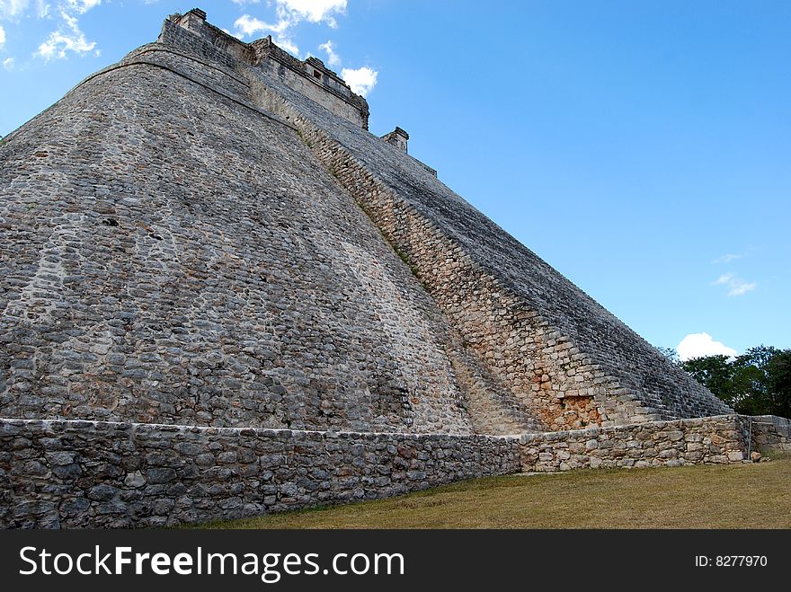 Uxmal Maya ruin in  merida yucatan mexico