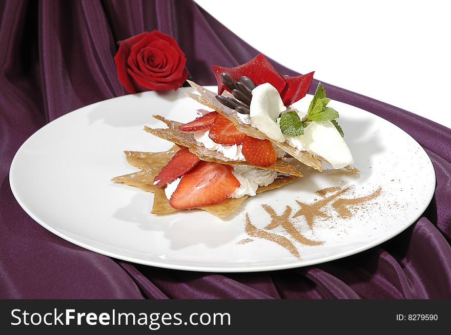 Luxurious dessert for the romantic meetings