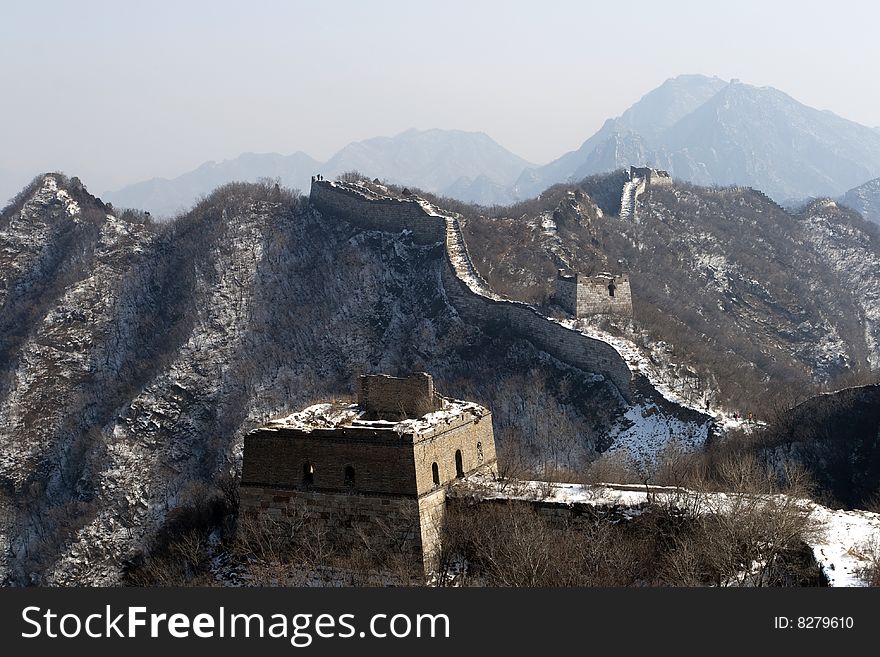 This part of the Great Wall is names as Jiankou because its shape like an arrow nock.It locates at Huairou District, Beijing , China.